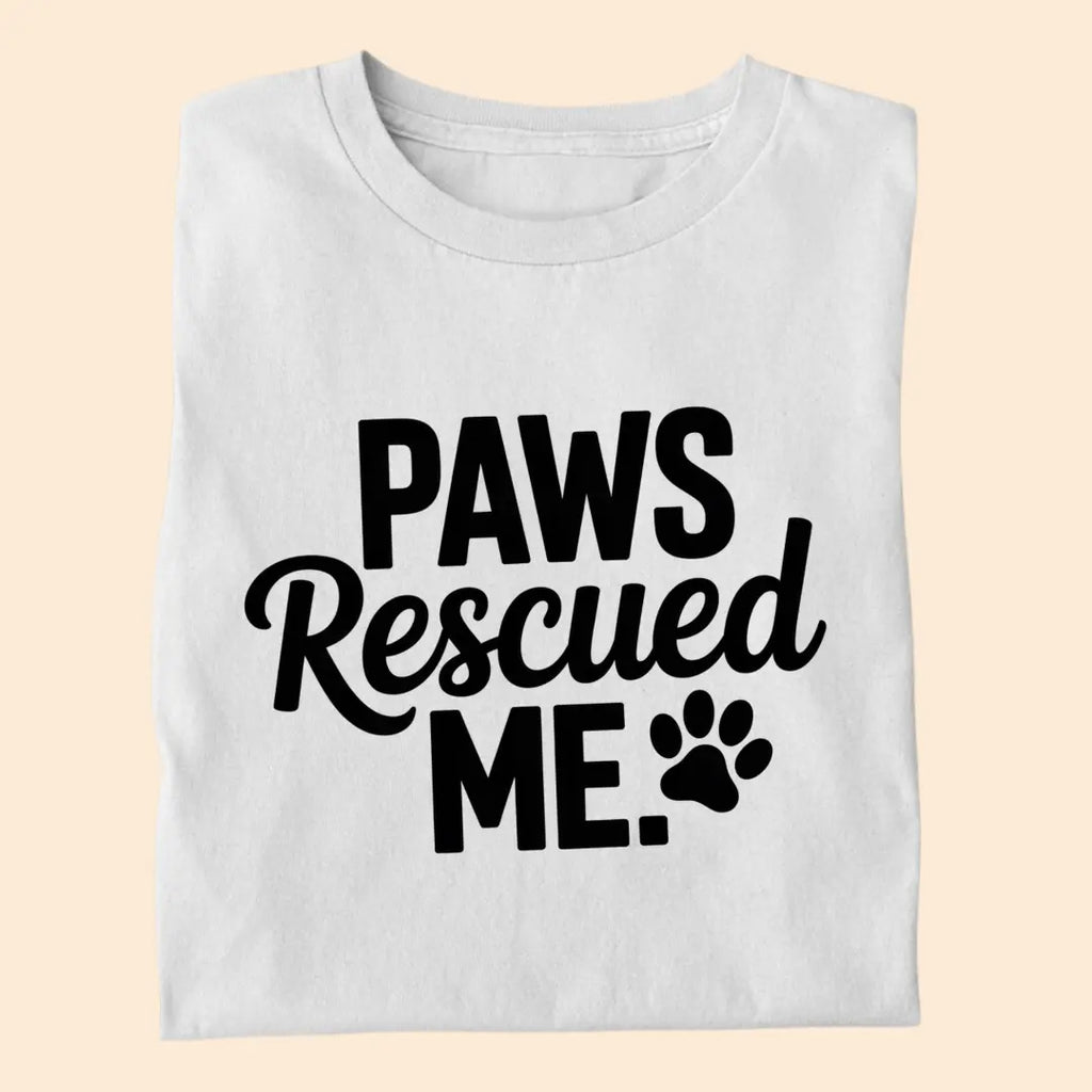Paws Rescued Me Premium T-Shirt for Dog Lovers