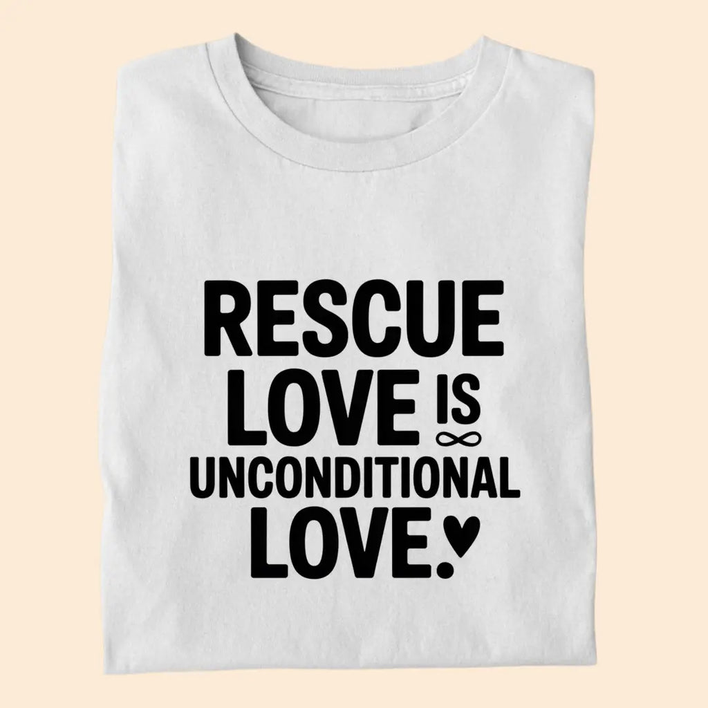 Rescue Love is Unconditional Love Premium T-Shirt for Dog Lovers