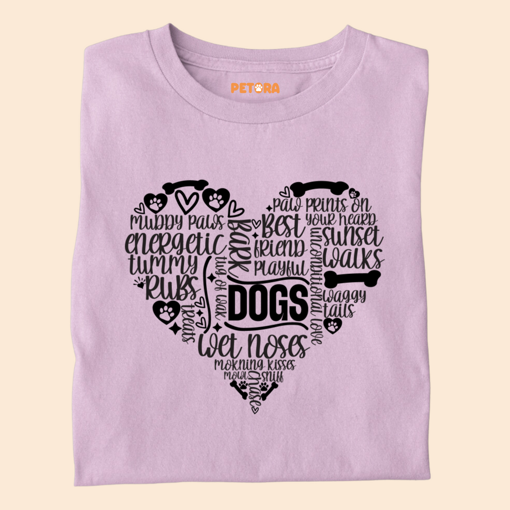 Heart of a Dog - Pet Lover’s Premium Cotton T-Shirt for Dog Moms & Dads