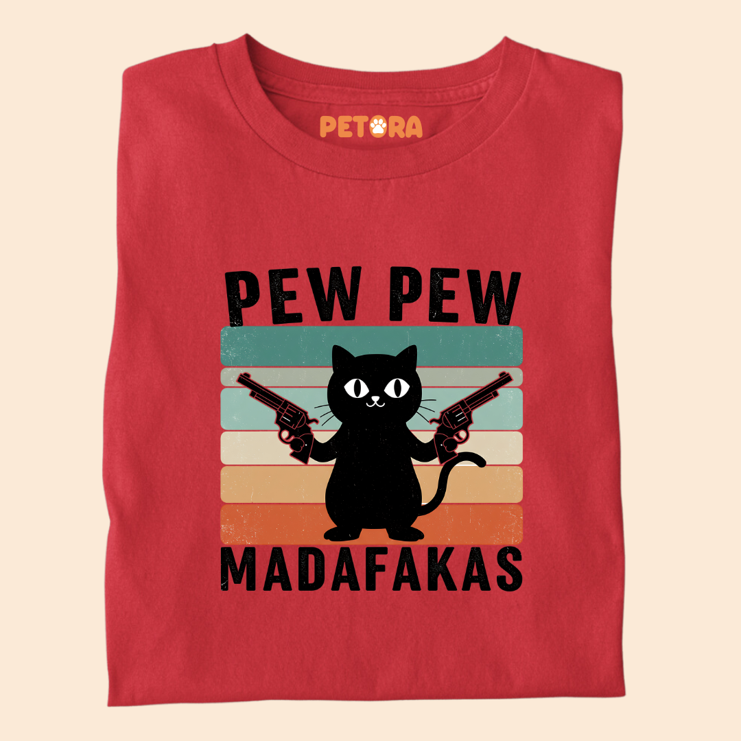 Pew Pew Cat Meme T Shirt