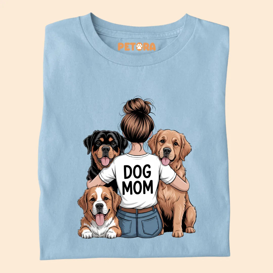 Dog Mom With Three Kids Premium T-shirt for Pet Lovers