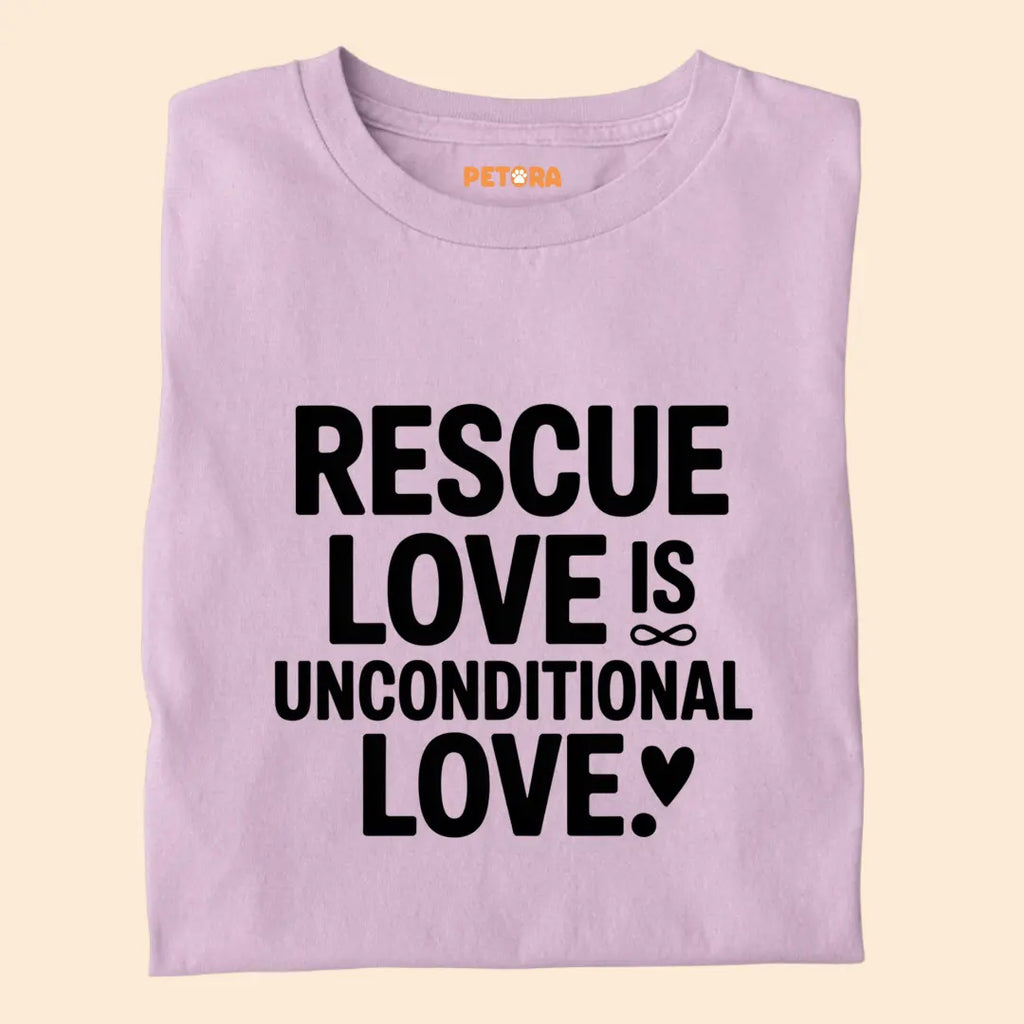 Rescue Love is Unconditional Love Premium T-Shirt for Dog Lovers