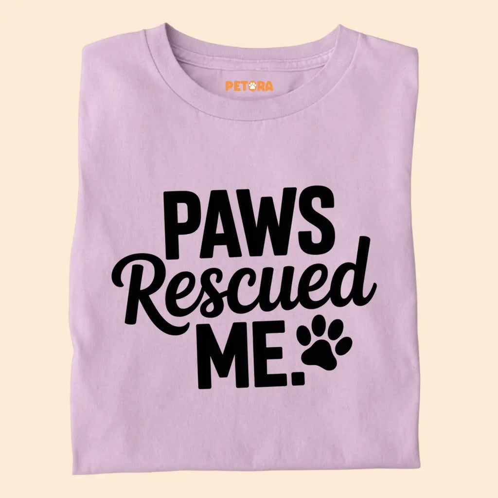 Paws Rescued Me Premium T-Shirt for Dog Lovers