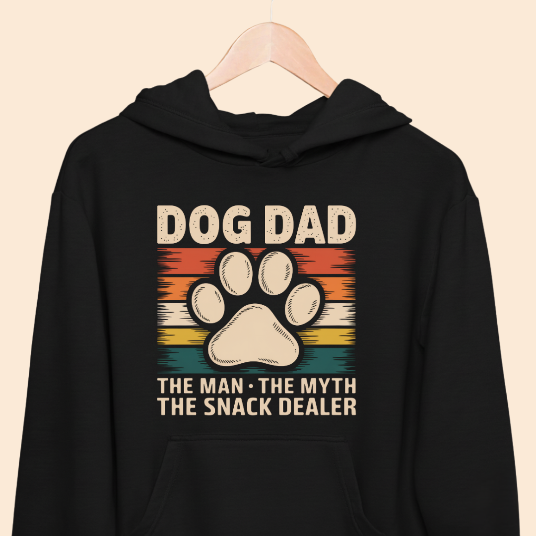 Dog Dad - The Man The Myth The Snack Dealer - Premium Hoodie for dog Lovers