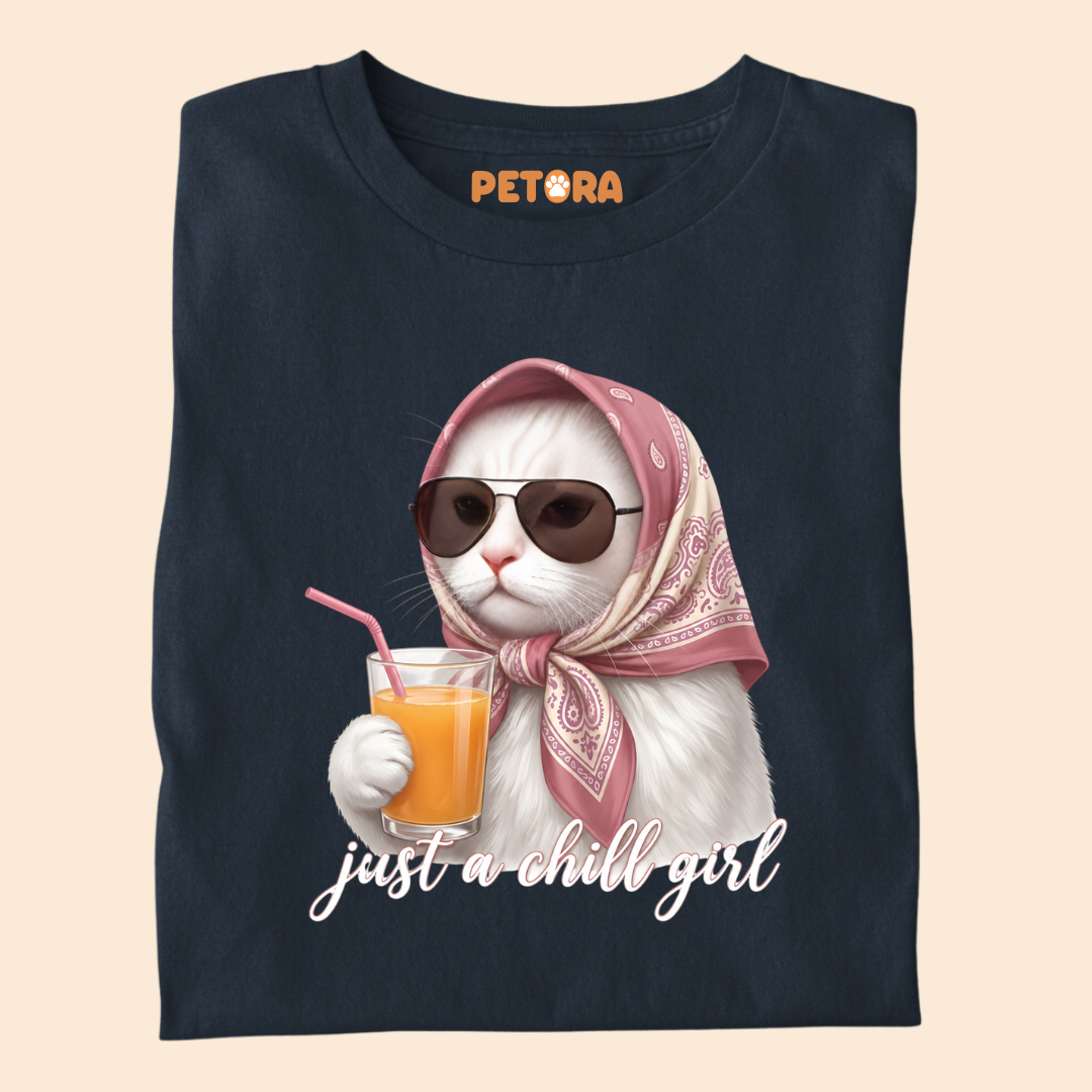Just A Chill Girl Cat T-Shirt