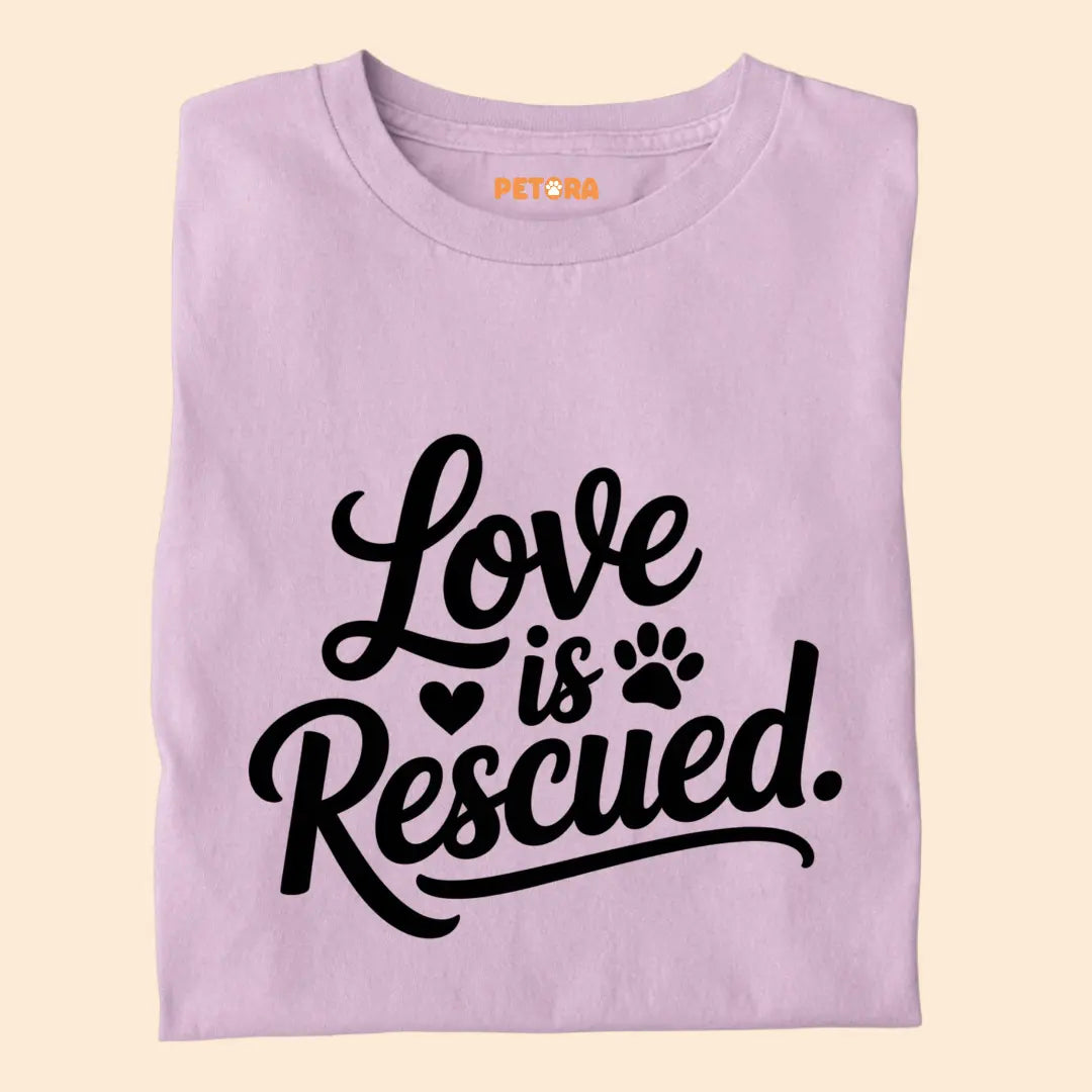 Love is Rescued Premium T-Shirt for Dog Lovers