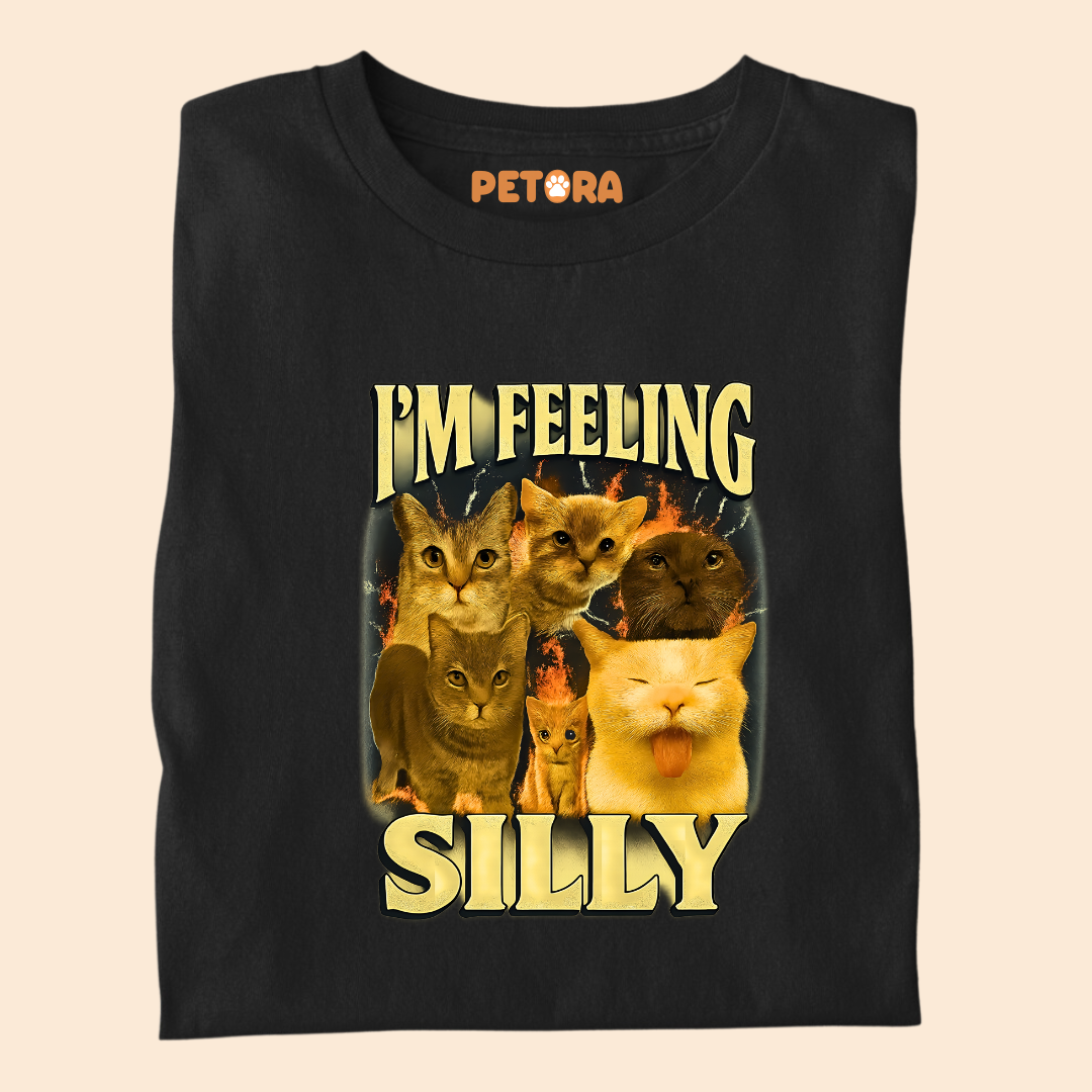 I'm Feeling Silly Cat Meme Premium T-shirt for Pet Lovers