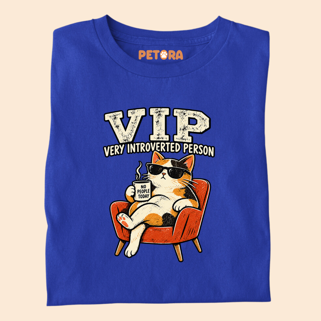 VIP Very Introverted Person Calico Cat T-Shirt