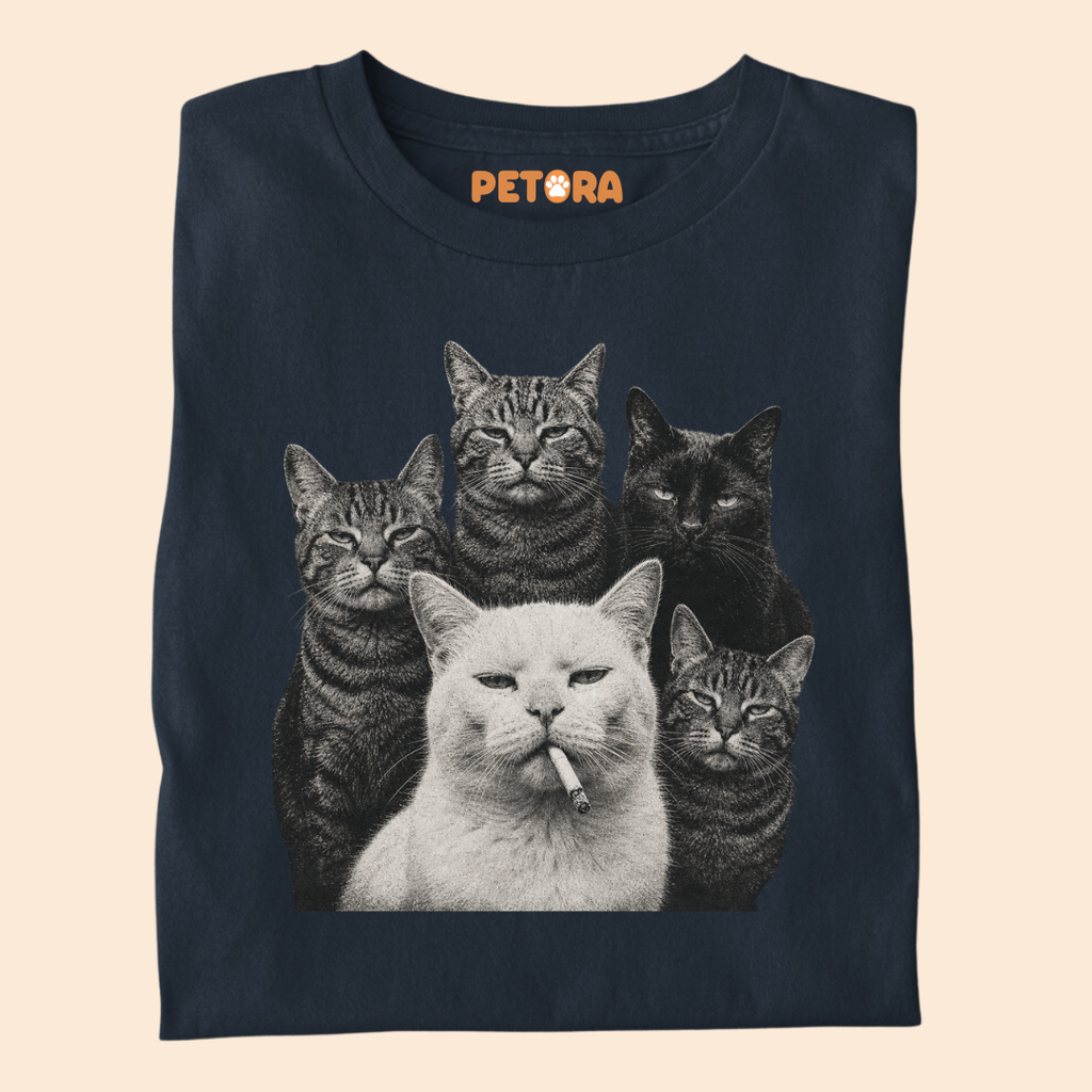 Vintage Badass Smoking Cat Graphic Tee