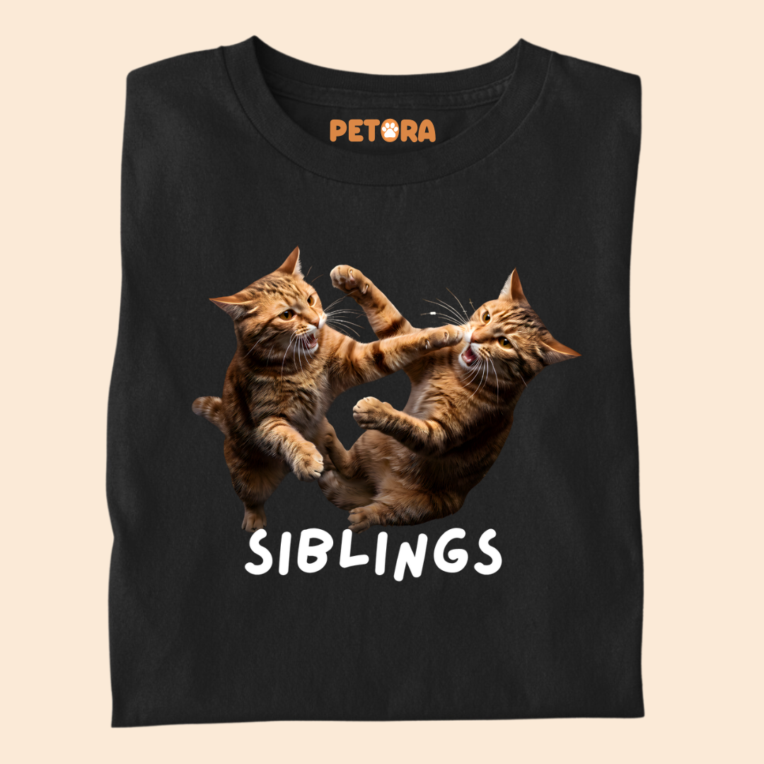 Siblings Fighting Cats T-Shirt