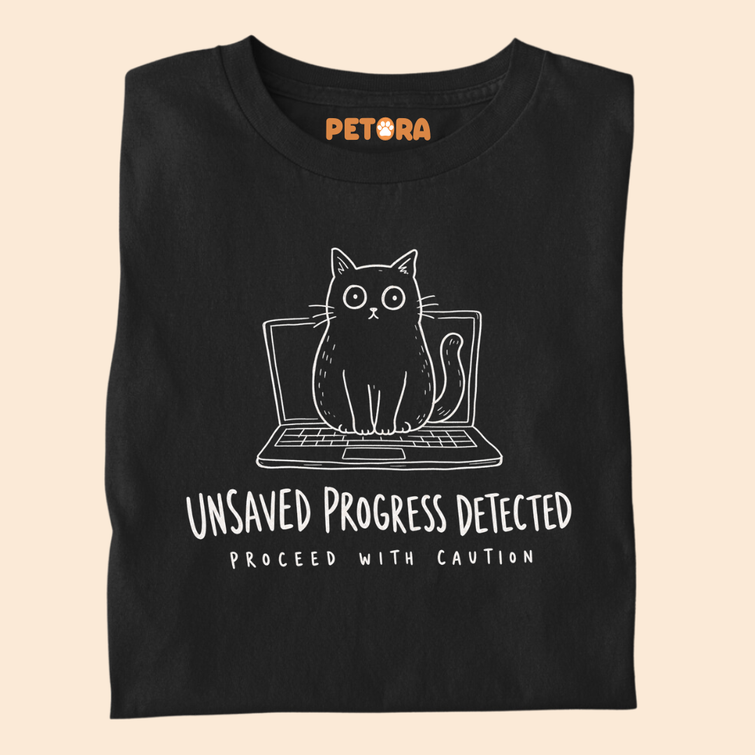 Unsaved Progress Detected Cat T-Shirt