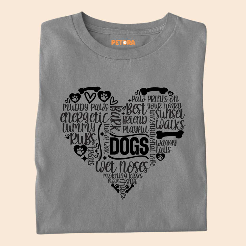 Heart of a Dog - Pet Lover’s Premium Cotton T-Shirt for Dog Moms & Dads