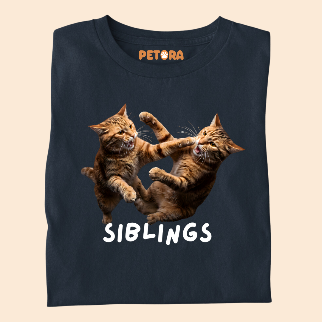 Siblings Fighting Cats T-Shirt