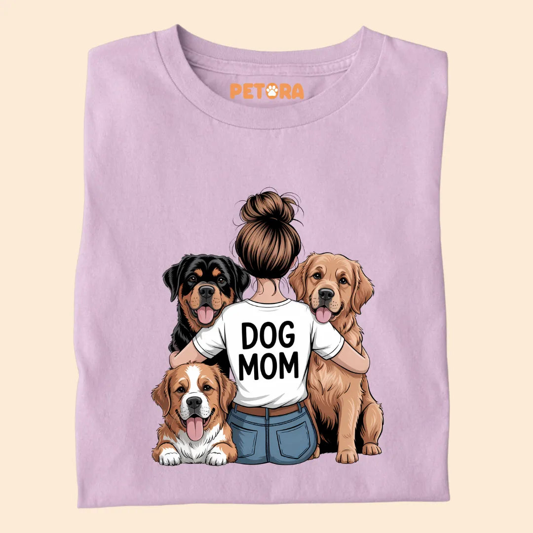 Dog Mom With Three Kids Premium T-shirt for Pet Lovers