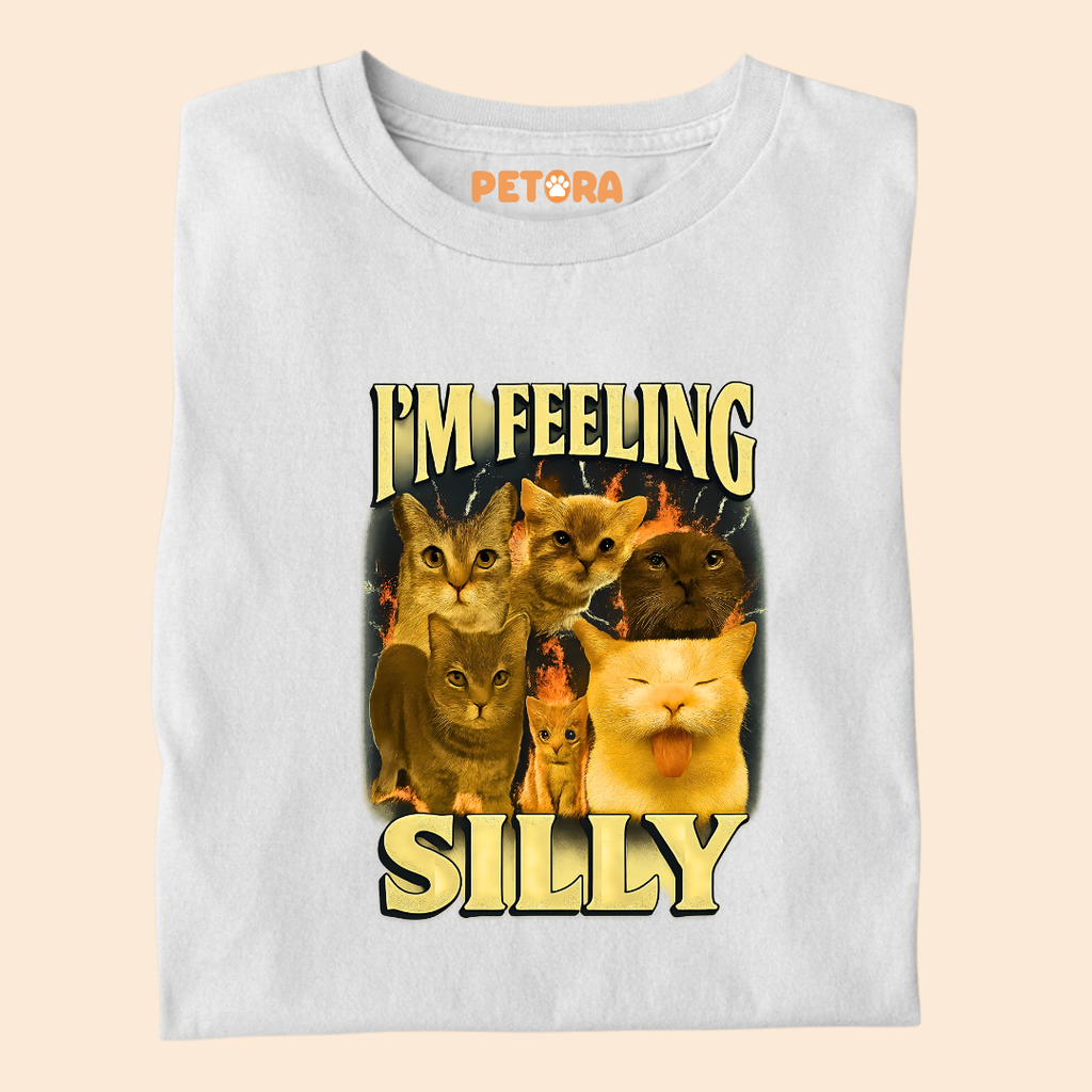 I'm Feeling Silly Cat Meme Premium T-shirt for Pet Lovers
