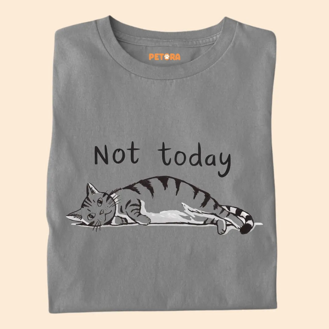 Not Today - Lazy Cat - Premium Unisex T-shirt for Pet Lovers
