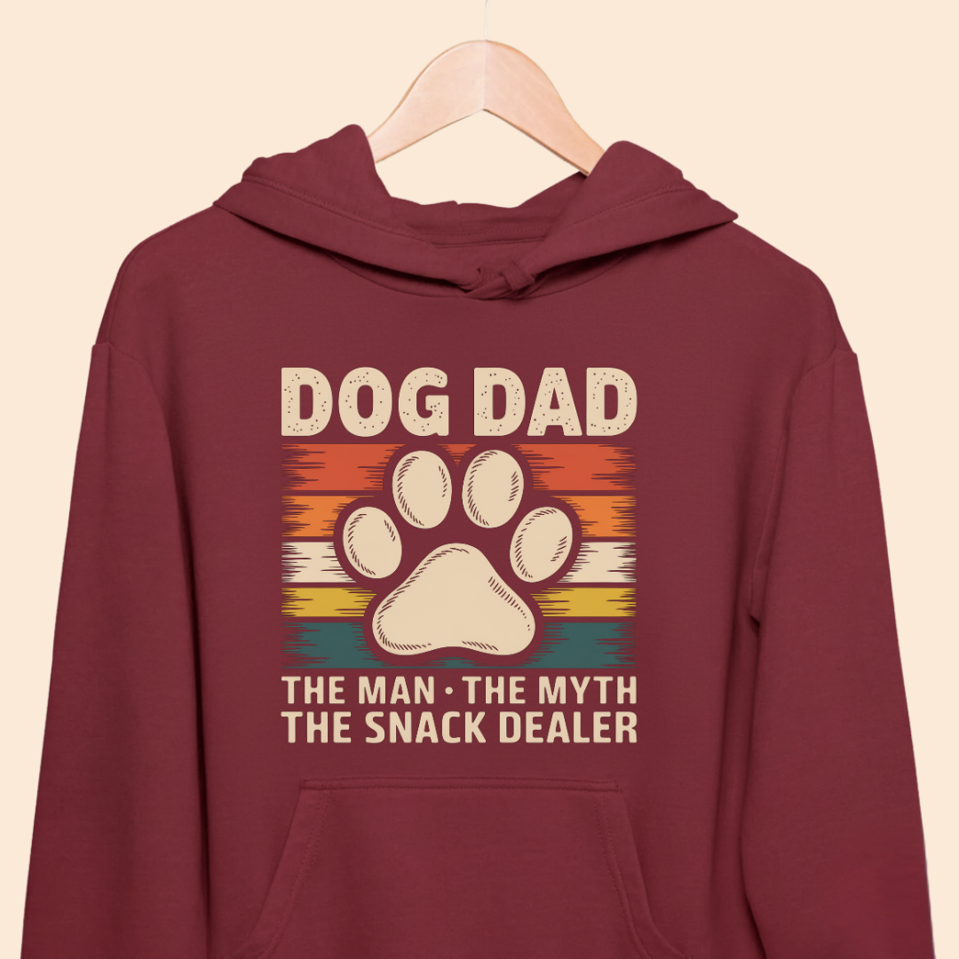 Dog Dad - The Man The Myth The Snack Dealer - Premium Hoodie for dog Lovers