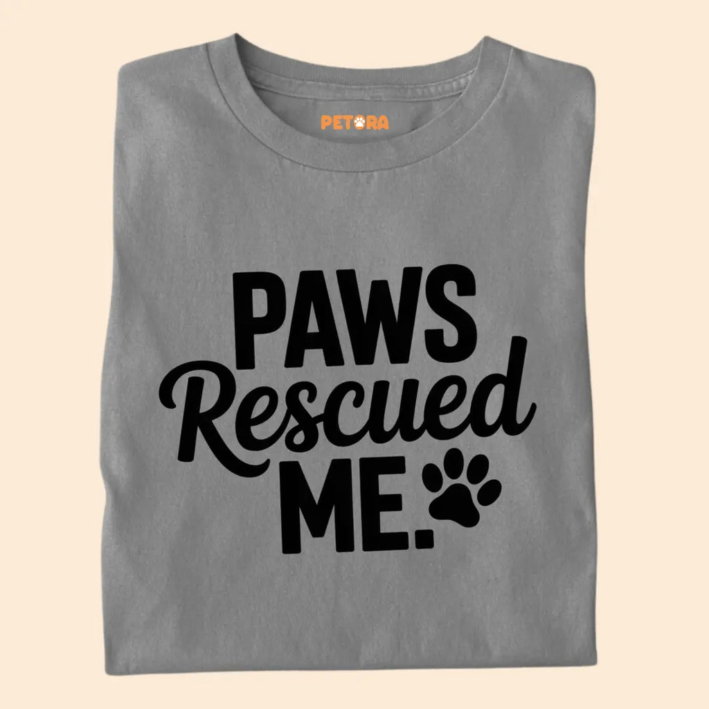 Paws Rescued Me Premium T-Shirt for Dog Lovers