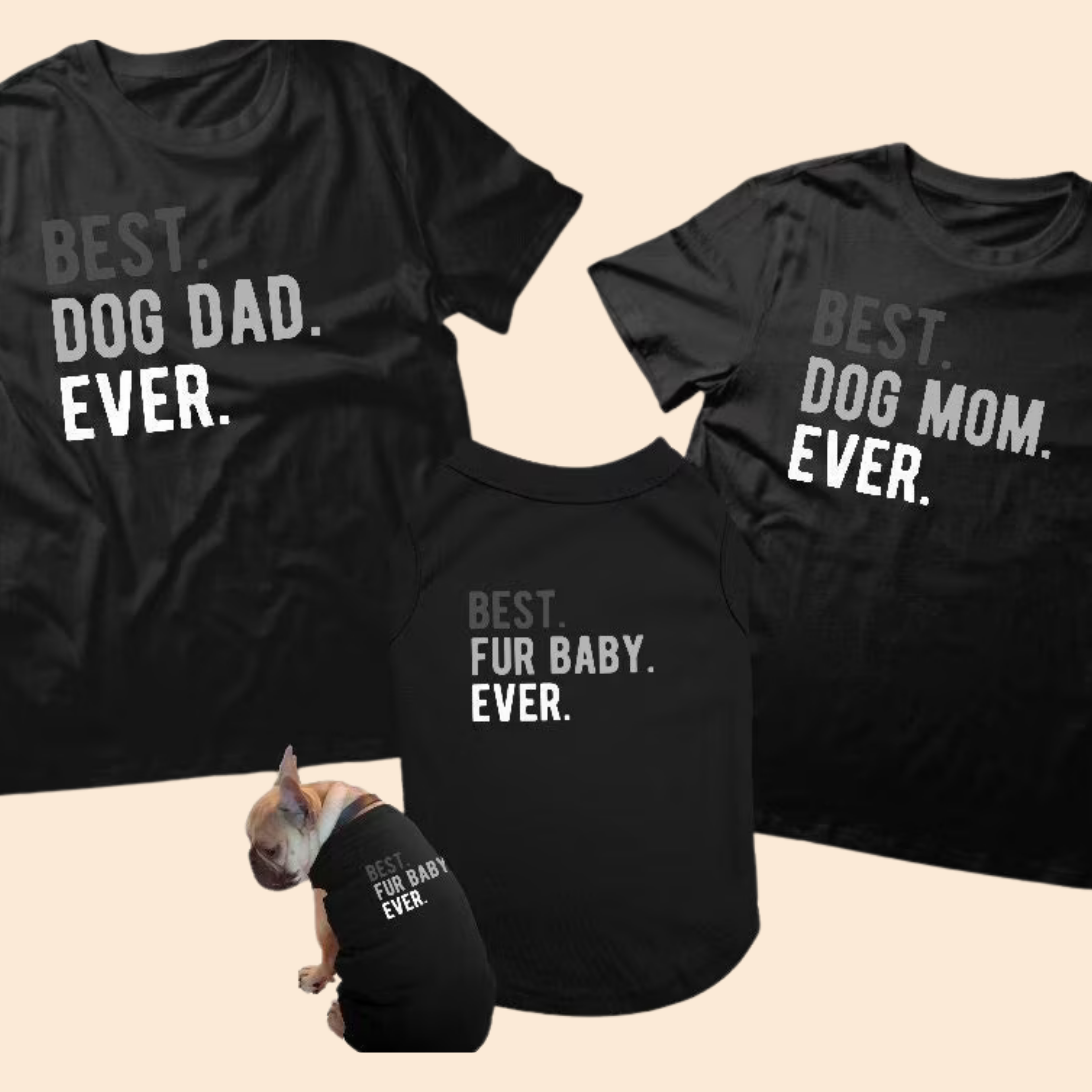 Buy Matching Dog and Dog Parent Set Best Dog Mom and Dad Ever T Shirt