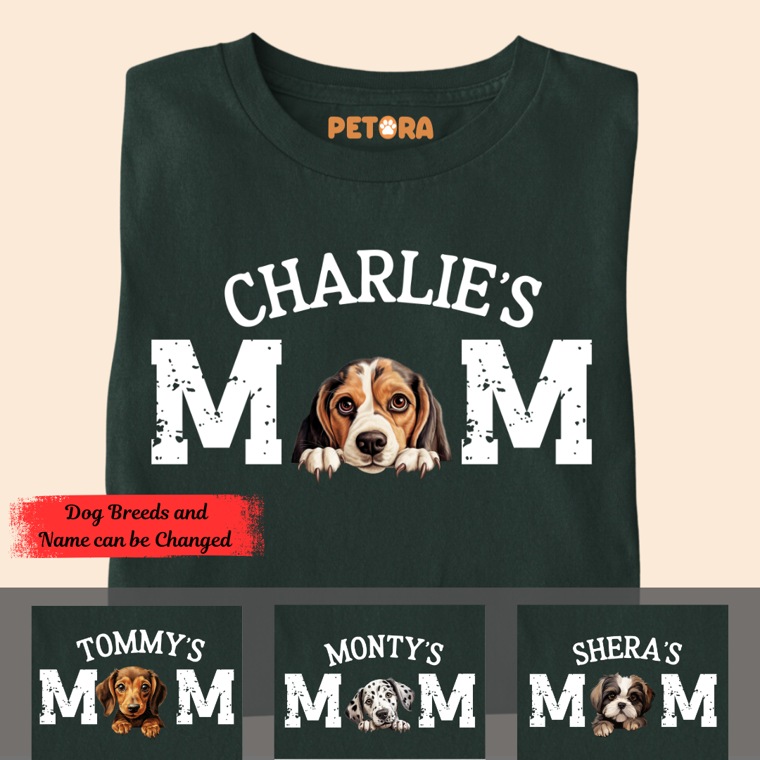 [Personalised] Dog Mom T-shirt
